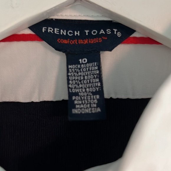 Classy Uniform Dress - Navy with Built-In Blouse - Picture 4 of 6